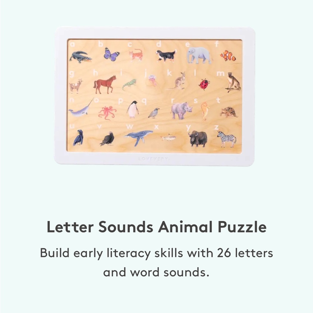 Lovevery Letter Sounds Animal Puzzle